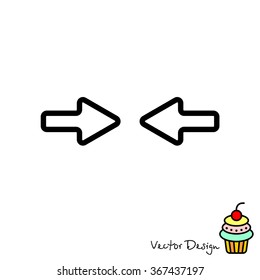 Web line icon. Left and right arrows
