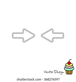 Web line icon. Left and right arrows