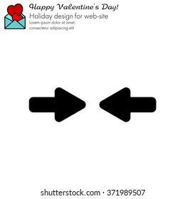 Web line icon. Left and right arrows