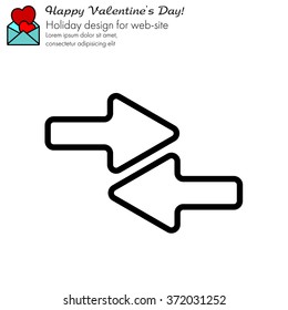 Web line icon. Left and right arrows