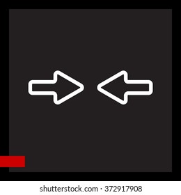 Web line icon. Left and right arrows