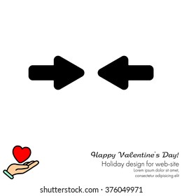 Web line icon. Left and right arrows