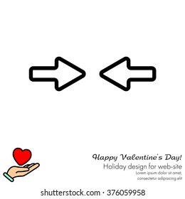 Web line icon. Left and right arrows