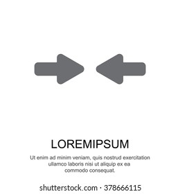 Web line icon. Left and right arrows