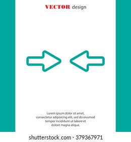 Web line icon. Left and right arrows