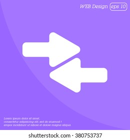 Web line icon. Left and right arrows