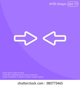 Web line icon. Left and right arrows