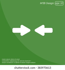 Web line icon. Left and right arrows
