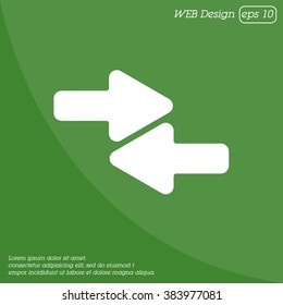 Web line icon. Left and right arrows
