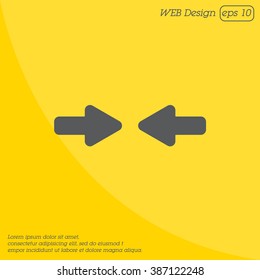 Web line icon. Left and right arrows