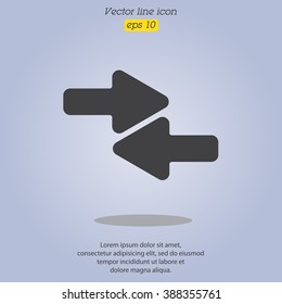 Web line icon. Left and right arrows