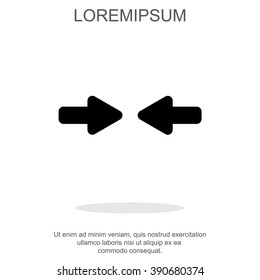Web line icon. Left and right arrows