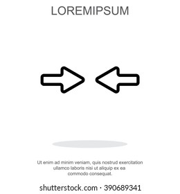 Web line icon. Left and right arrows