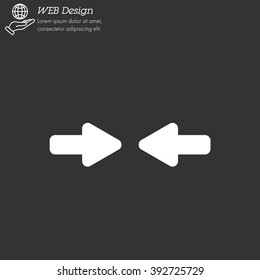 Web line icon. Left and right arrows