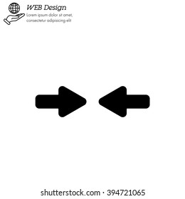 Web line icon. Left and right arrows