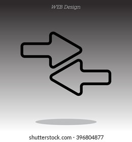 Web line icon. Left and right arrows