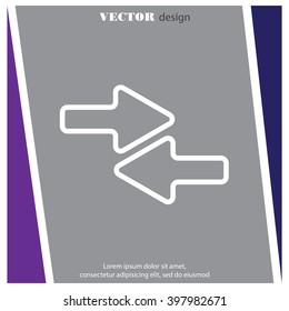 Web line icon. Left and right arrows