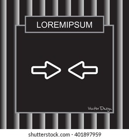 Web line icon. Left and right arrows