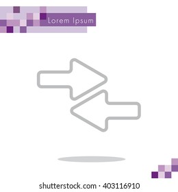 Web line icon. Left and right arrows