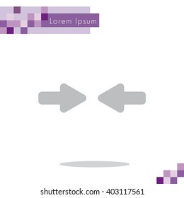 Web line icon. Left and right arrows