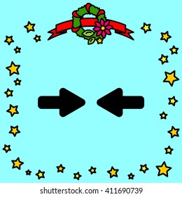 Web line icon. Left and right arrows
