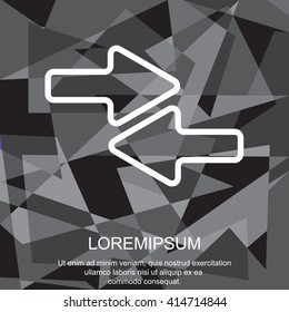 Web line icon. Left and right arrows