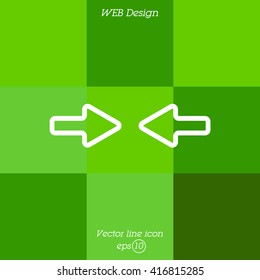Web line icon. Left and right arrows