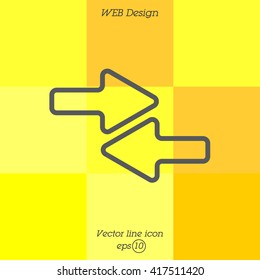 Web line icon. Left and right arrows