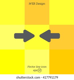 Web line icon. Left and right arrows
