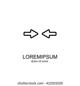 Web line icon. Left and right arrows