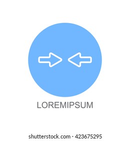 Web line icon. Left and right arrows
