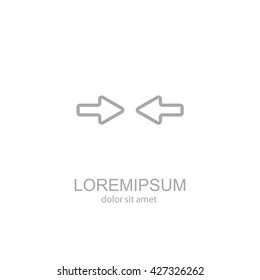 Web line icon. Left and right arrows