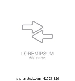 Web line icon. Left and right arrows