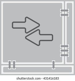 Web line icon. Left and right arrows