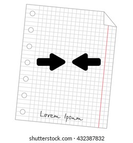 Web line icon. Left and right arrows