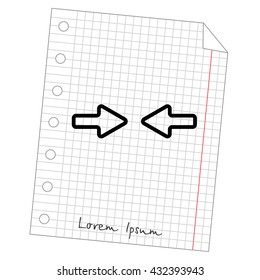 Web line icon. Left and right arrows