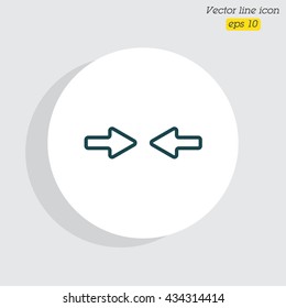 Web line icon. Left and right arrows