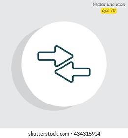 Web line icon. Left and right arrows