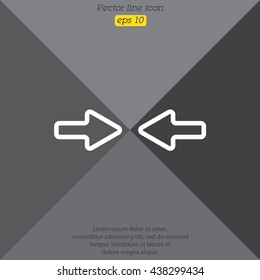 Web line icon. Left and right arrows