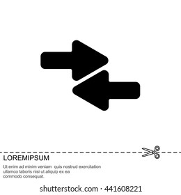 Web line icon. Left and right arrows