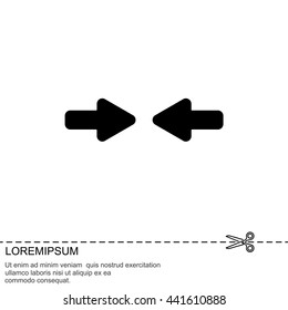Web line icon. Left and right arrows