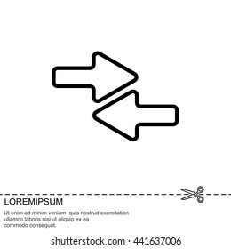 Web line icon. Left and right arrows