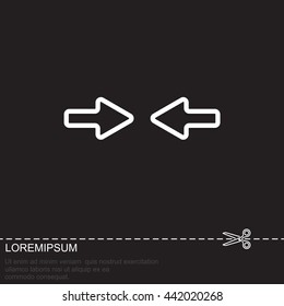 Web line icon. Left and right arrows