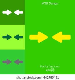 Web line icon. Left and right arrows