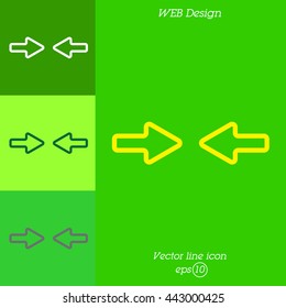 Web line icon. Left and right arrows