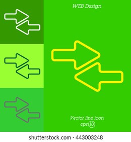 Web line icon. Left and right arrows