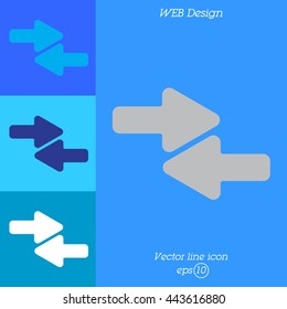 Web line icon. Left and right arrows