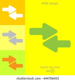 Web line icon. Left and right arrows