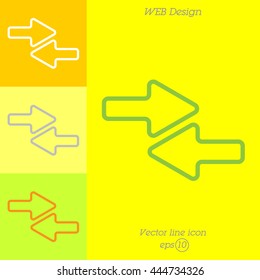 Web line icon. Left and right arrows
