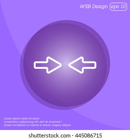 Web line icon. Left and right arrows